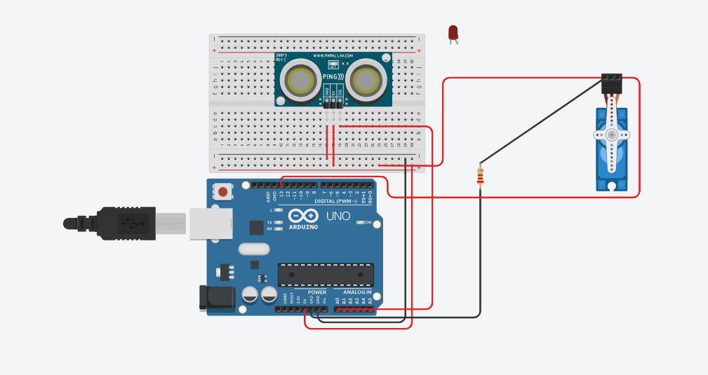 Arduino con sensor de distancia