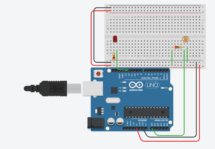 Arduino con fotorresistencia
